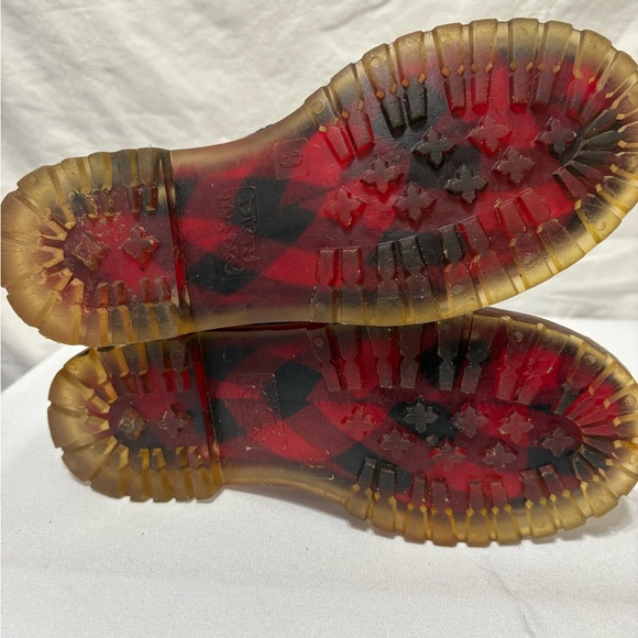 Dirty Laundry Red and Black Plaid Sole Boots - Picture 4 of 6